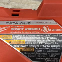 AS-IS Milwaukee FUEL 18V Lithium-Ion Brushless Cordless 1/2 in. Impact Wrench w/Friction Ring Kit