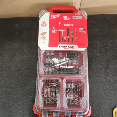 Phoenix NEW Milwaukee SHOCKWAVE Impact Duty Alloy Steel Screw Driver Bit Set with PACKOUT Case (100-Piece)