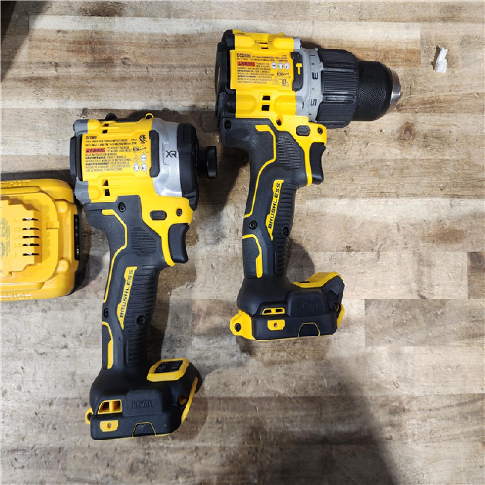 HOUSTON LOCATION - AS - IS DEWALT 20V Lithium-Ion Cordless 2-Tool Combo Kit with 8 Ah Battery  4 Ah Battery and Charger