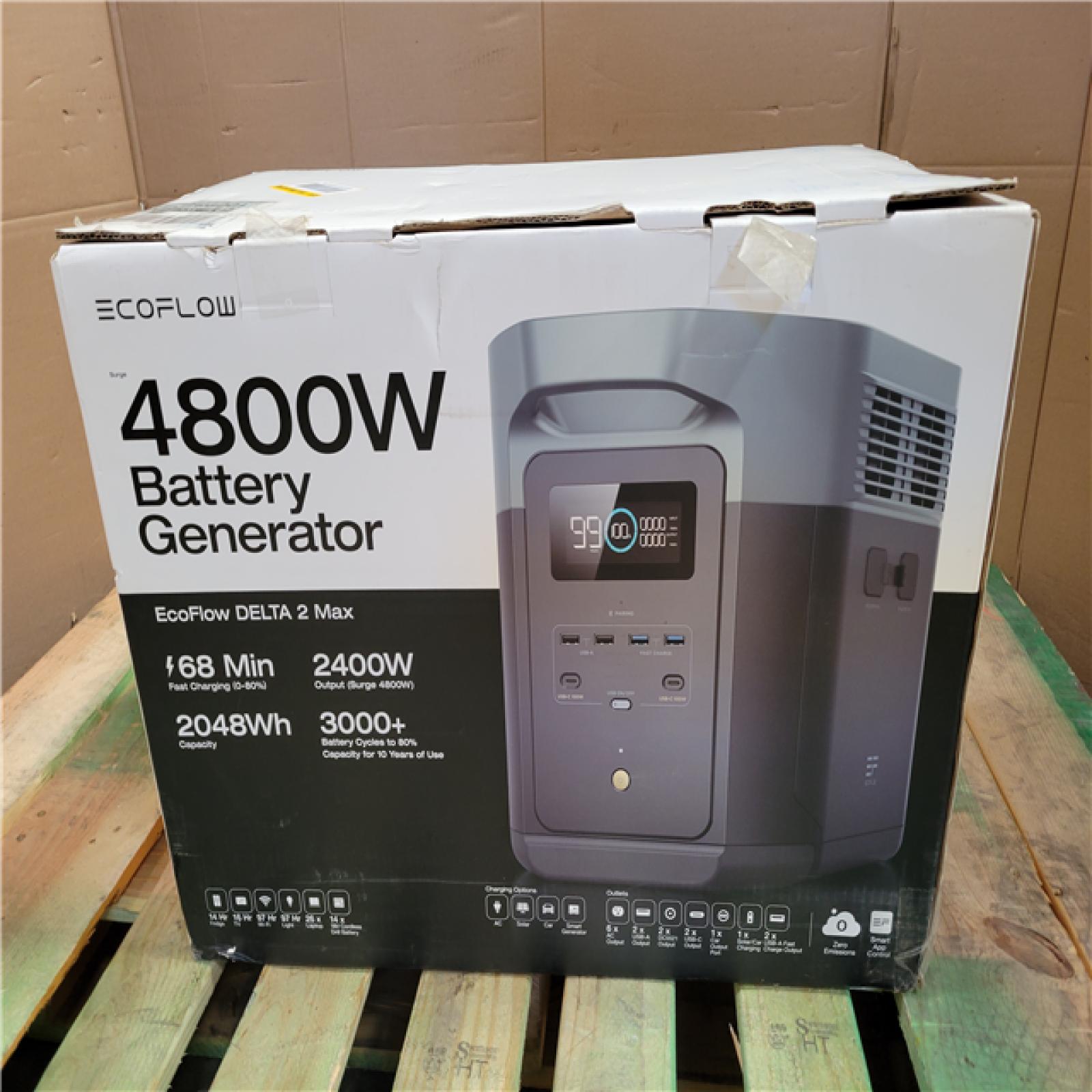 CALIFORNIA AS-IS ECOFLOW 4800W BATTERY GENERATOR