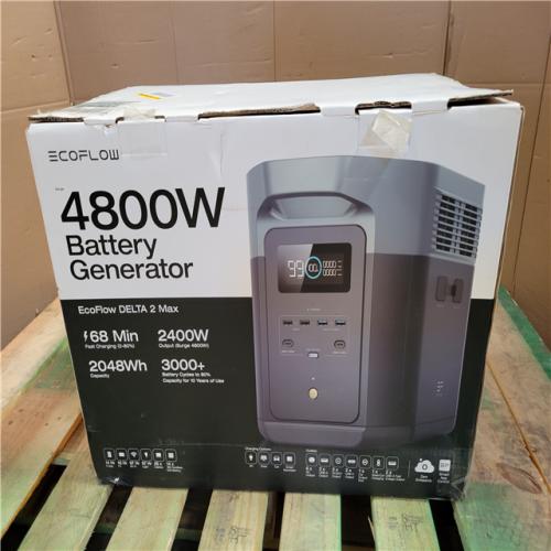CALIFORNIA AS-IS ECOFLOW 4800W BATTERY GENERATOR
