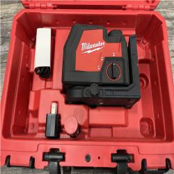 AS-IS Milwaukee Green 100 ft. Cross Line and Plumb Points Rechargeable Laser Level with REDLITHIUM Lithium-Ion