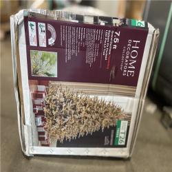 DALLAS LOCATION - Home Decorators Collection 7.5 ft. Grand Duchess Twinkling Balsam Fir Flocked LED Pre-Lit Artificial Christmas Tree T26