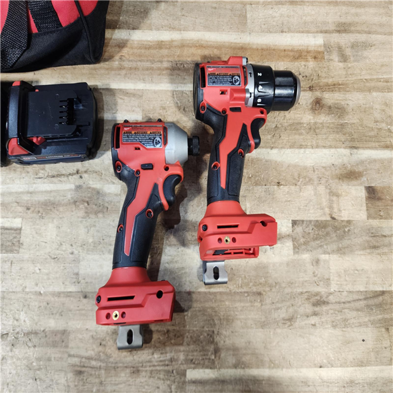 HOUSTON LOCATION - AS - IS Milwaukee 18-Volt Lithium-Ion Brushless Cordless Compact Hammer Drill/Impact Combo Kit