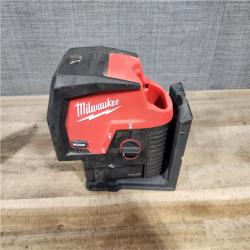 HOUSTON LOCATION - AS-IS Milwaukee Green 125 Ft. Cross Line and Plumb Points Laser Level Kit