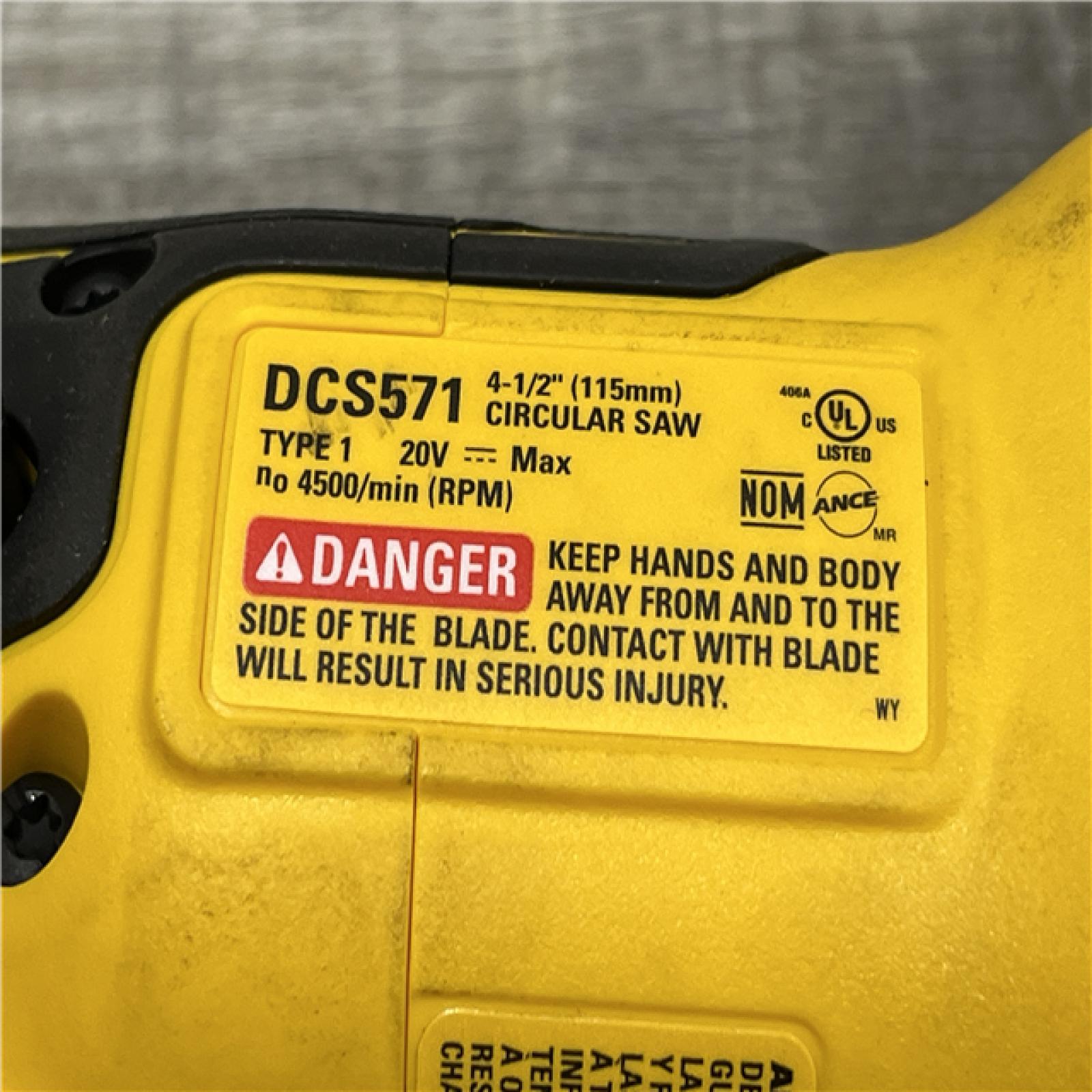 AS-IS DEWALT ATOMIC 20V MAX Cordless Brushless 4-1/2 in. Circular Saw (Tool Only)