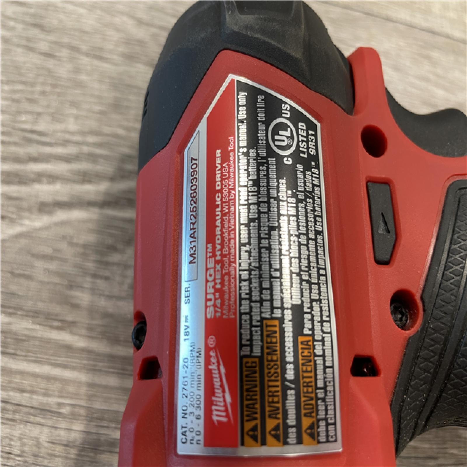 AS-IS  Milwaukee FUEL SURGE 18V Lithium-Ion Brushless Cordless 1/4 in. Hex Impact Driver (Tool-Only)
