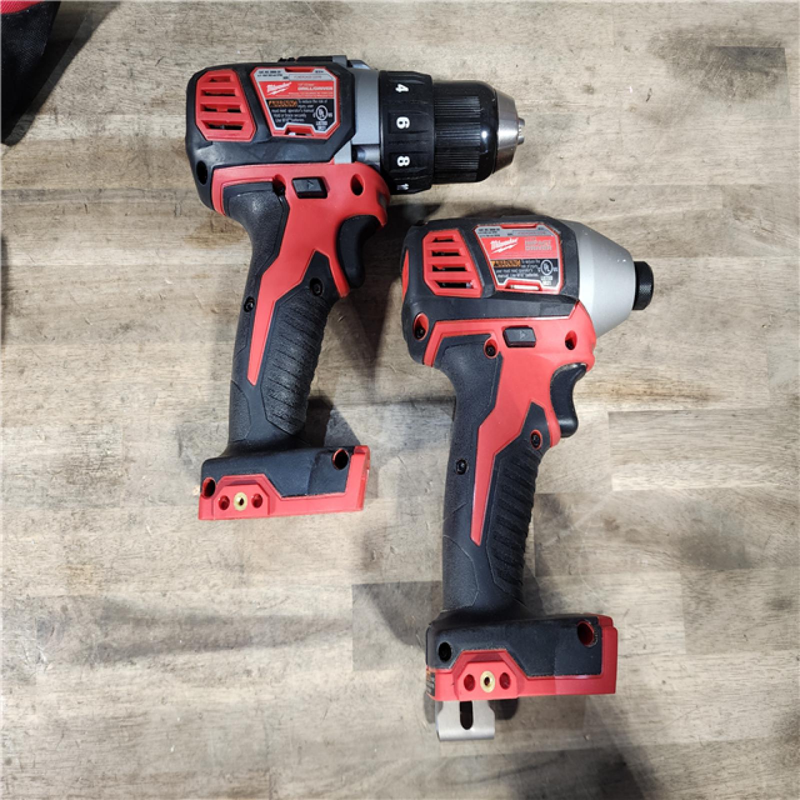 HOUSTON LOCATION - AS-IS Milwaukee 18V Cordless Brushed 2-Tool Drill/Driver and Impact Driver Kit