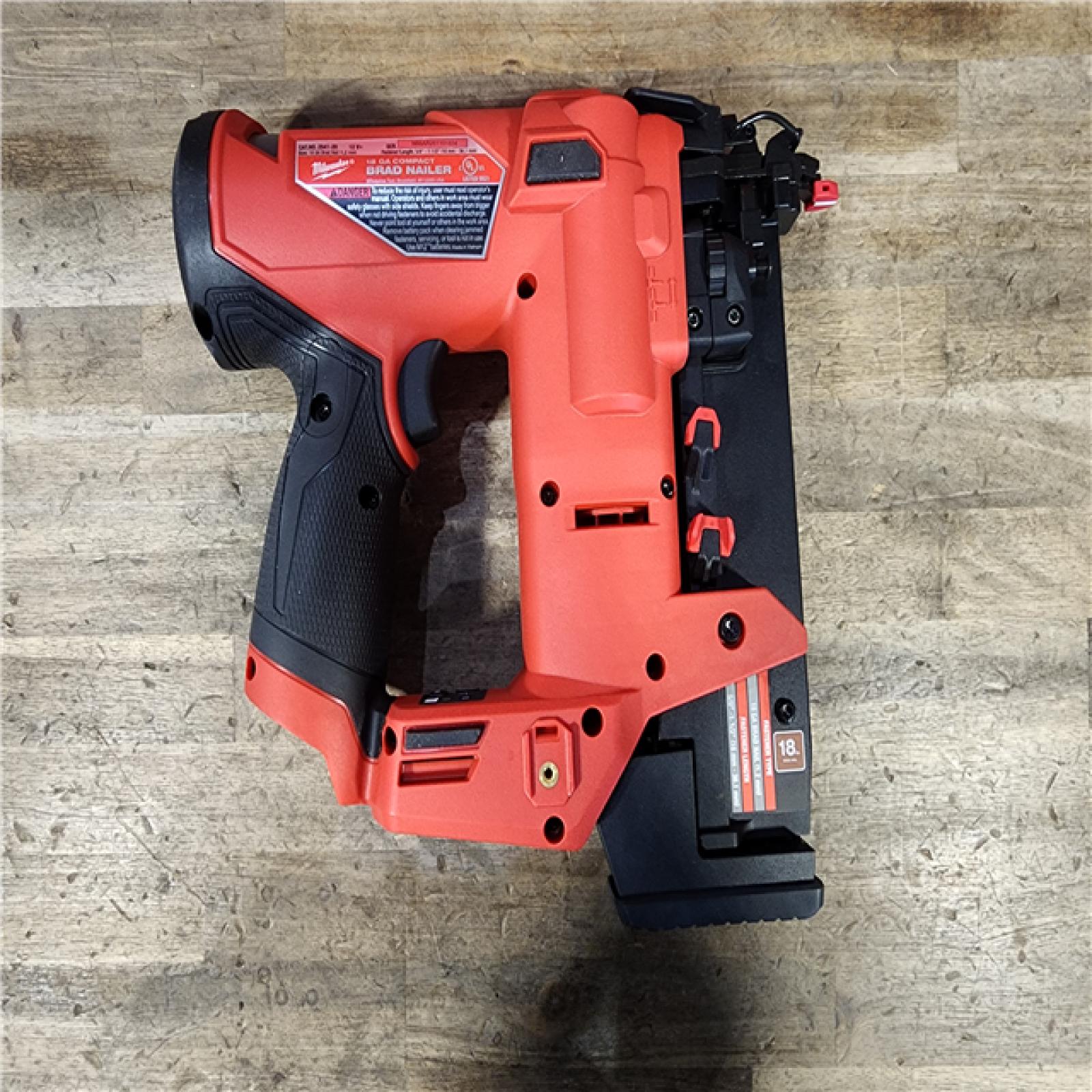 HOUSTON LOCATION - AS-IS Milwaukee M12 FUEL 18 Gauge Compact Brad Nailer (Tool-Only)