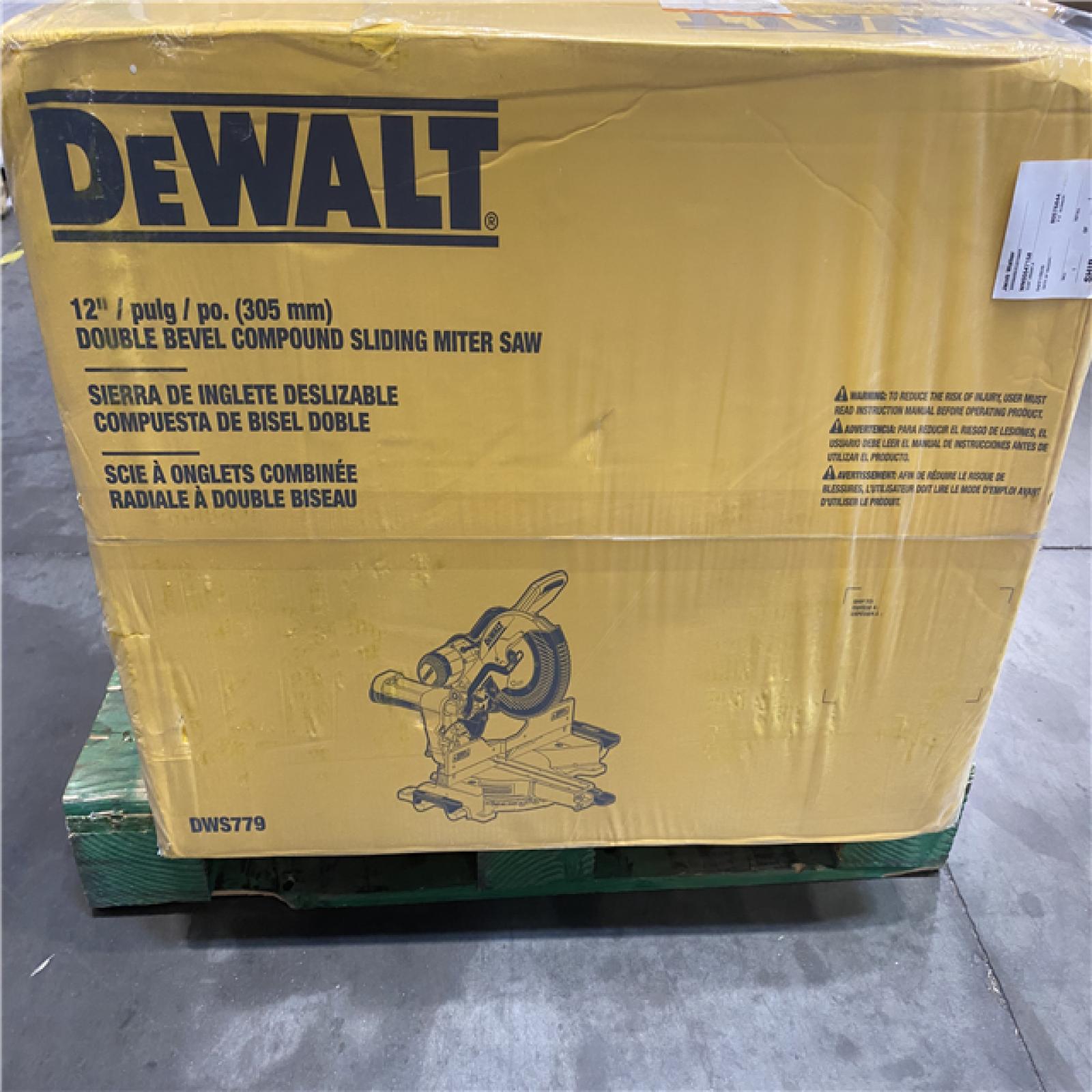 NEW- DeWalt 15 Amps 12 in. Corded Dual-Bevel Sliding Compound Miter Saw
