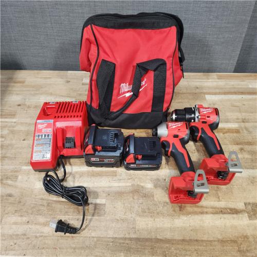 HOUSTON LOCATION - AS - IS Milwaukee 18-Volt Lithium-Ion Brushless Cordless Compact Hammer Drill/Impact Combo Kit