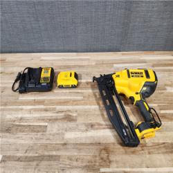 HOUSTON LOCATION - AS-IS DEWALT 20V MAX XR 16-Gauge Electric Cordless Angled Finishing Nailer Kit