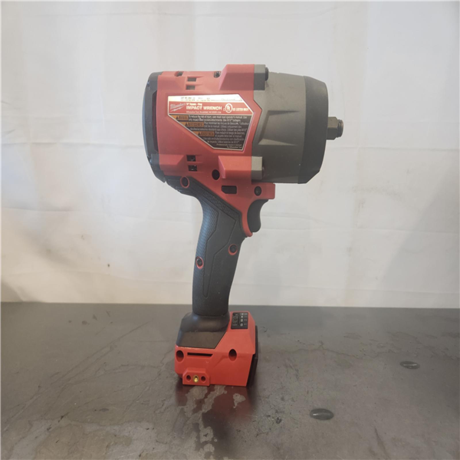 AS-IS- Milwaukee FUEL 18V Lithium-Ion Brushless Cordless 1/2 in. Impact Wrench with Friction Ring (Tool-Only)