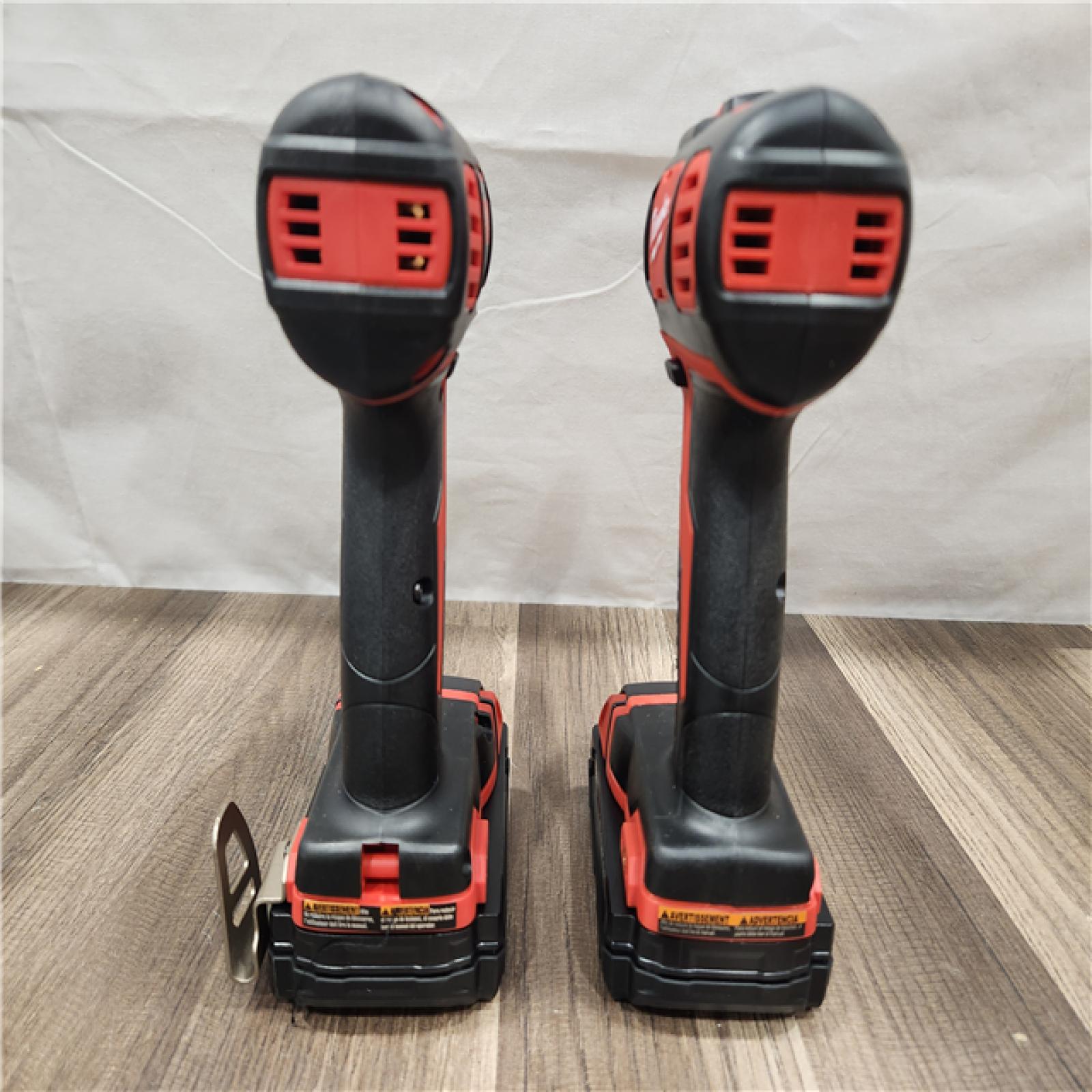 AS-IS- Milwaukee 18V Cordless Brushed 2-Tool Drill/Driver and Impact Driver Kit