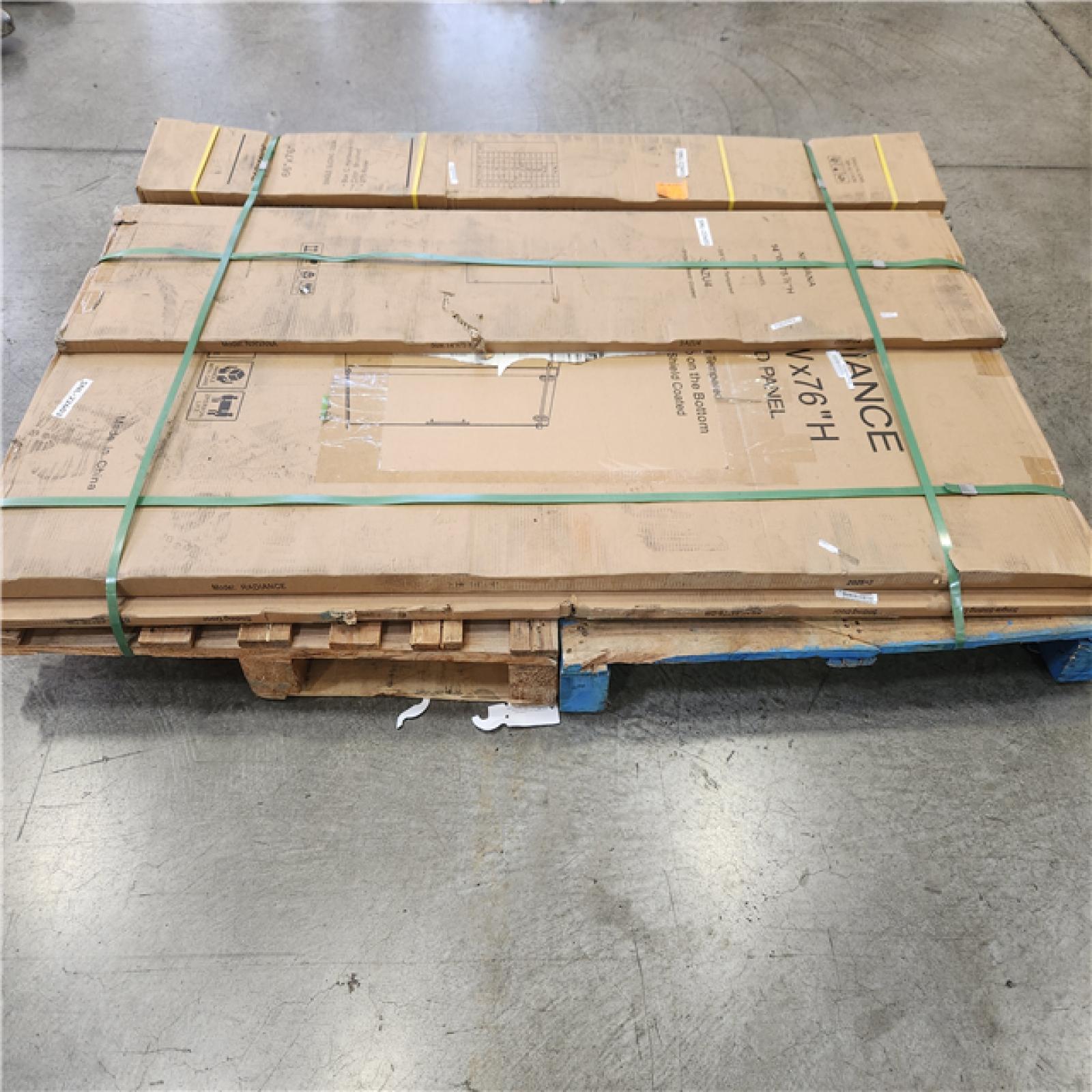 Phoenix NEW AZUPIN VestaXL 76 in.-80 in. W x 76 in. H Sliding Frameless Shower Door in Brushed Nickel with Clear Glass (SEALED)