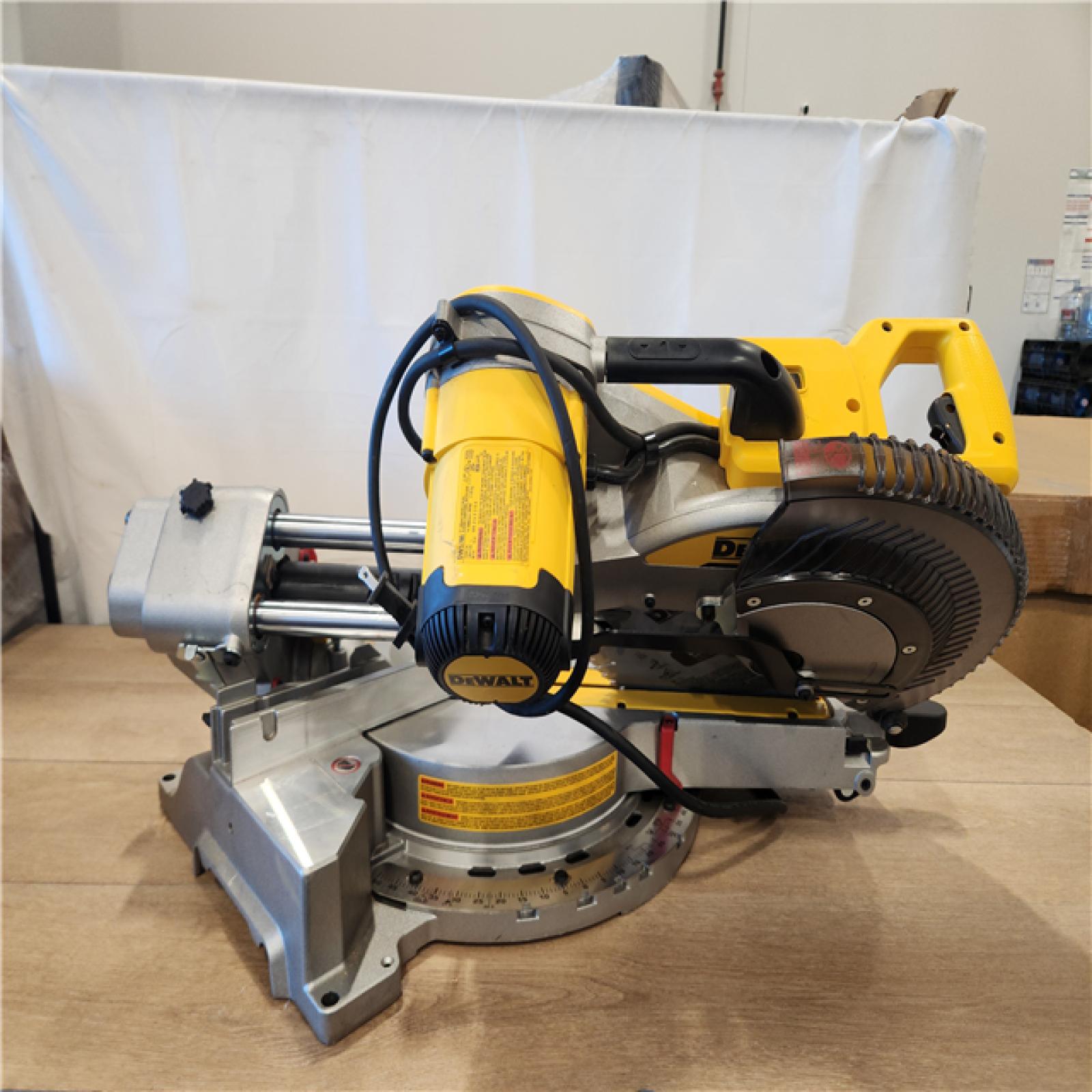 AS-IS-  DEWALT 12 Double Bevel Sliding Compound Miter Saw