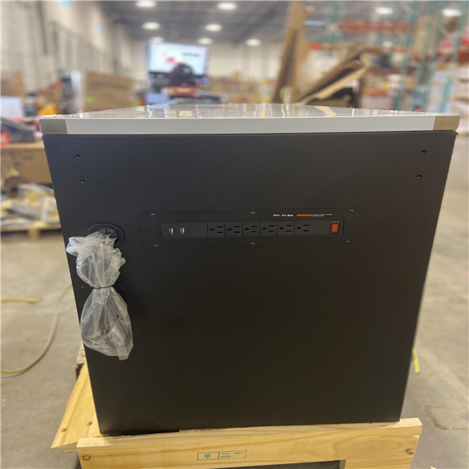 DALLAS LOCATION - Tool Storage 84 in. W x 24 in. D Heavy Duty Mobile Workbench Tool Chest with Stainless Steel Work Top in Matte Black