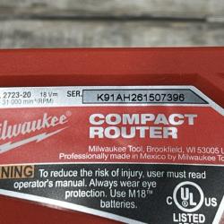 AS-IS Milwaukee FUEL 18V Lithium-Ion Brushless Cordless Compact Router (Tool-Only)