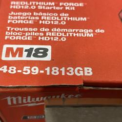 NEW - Milwaukee 18-Volt Lithium-Ion REDLITHIUM FORGE Starter Kit with 12. 0Ah Battery and Charger