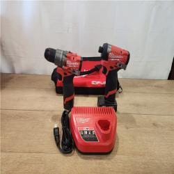 AS-IS- Milwaukee 12V Brushless Hammer Drill and Impact Driver Combo Kit