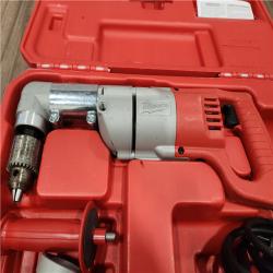 AS-IS  Milwaukee 7 Amp Corded 1/2 in. Corded Right-Angle Drill Kit with Hard Case