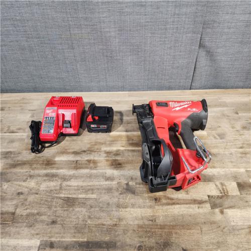 HOUSTON LOCATION - AS-IS M18 FUEL 18-Volt Lithium-Ion Brushless Cordless Coil Roofing Nailer Combo Kit with (1) 5.0 AH BATTERY & CHARGER