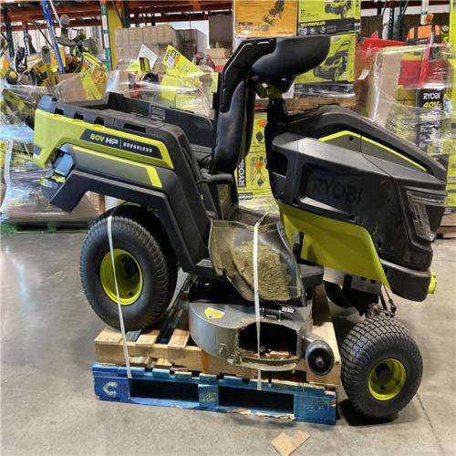 DALLAS LOCATION - AS-IS RYOBI 80V HP Brushless 42 in. Battery Electric Cordless Riding Lawn Tractor