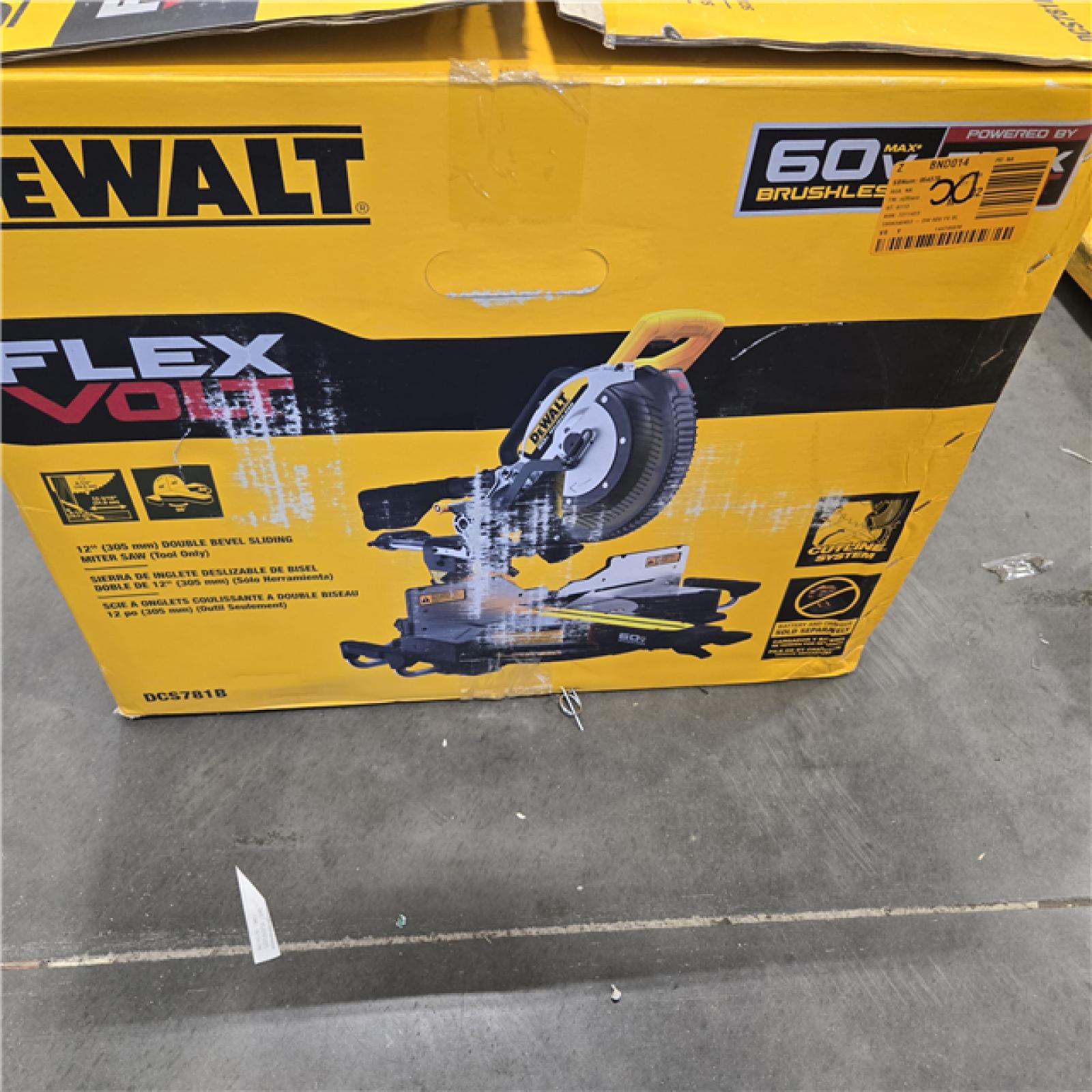 AS-IS DEWALT 60V Lithium-Ion 12 in. Cordless Sliding Miter Saw (Tool Only)