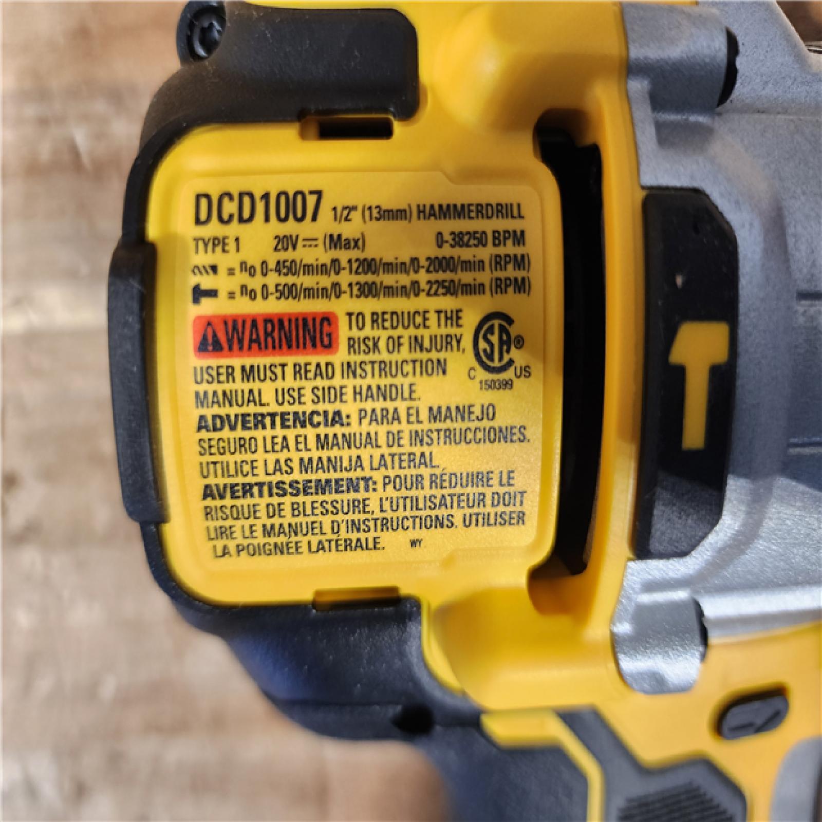 HOUSTON LOCATION - AS-IS (APPEARS LIKE NEW) DEWALT 20V MAX Brushless Cordless 1/2 3-Speed Hammer Drill (Tool-Only)