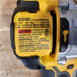HOUSTON LOCATION - AS-IS (APPEARS LIKE NEW) DEWALT 20V MAX Brushless Cordless 1/2 3-Speed Hammer Drill (Tool-Only)