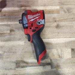 HOUSTON LOCATION - AS-IS Milwaukee M12 FUEL Cordless Compact Impact Wrench Kit, Brushless, 1/2 Torque, 12V