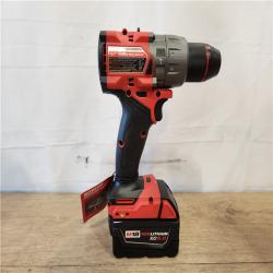 AS-IS- Milwaukee Hammer Drill Driver Kit with Batteries  Charger & Tool Case  Red