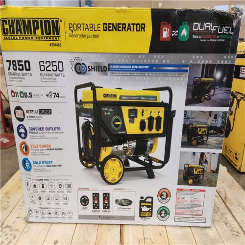 Phoenix Champion Power Equipment 7850/6250-Watt Recoil Start Storm Ready Gasoline and Propane Powered Dual Fuel Portable Generator with CO Shield