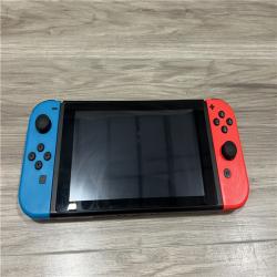 AS-IS Nintendo Switch with Neon Blue and Neon Red Joy-Con