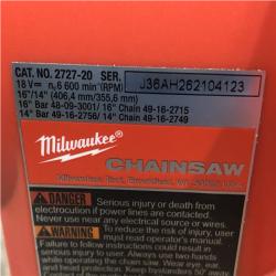 AS-IS - Milwaukee FUEL 16 in. 18V Lithium-Ion Brushless Battery Chainsaw (Tool-Only)