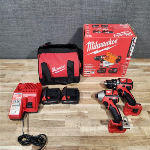 HOUSTON LOCATION - AS-IS Milwaukee 18V Lithium-Ion Cordless Drill Driver/Impact Driver Combo Kit