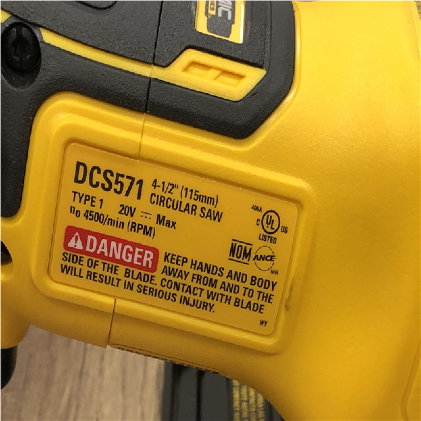 AS-IS DEWALT ATOMIC 20V MAX Cordless Brushless 4-1/2 in. Circular Saw (Tool Only)