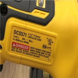 AS-IS DEWALT ATOMIC 20V MAX Cordless Brushless 4-1/2 in. Circular Saw (Tool Only)