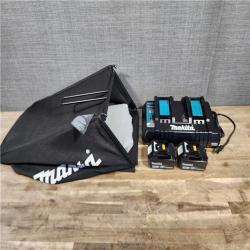 HOUSTON LOCATION - AS-IS MAKITA 18V X2 (36V) LXT Lithium-Ion Cordless 17 in. Walk Behind Residential Lawn Mower Kit W/ (2) BATTERY & CHARGER