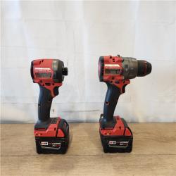 AS-IS- Milwaukee FUEL 18V Lithium-Ion Brushless Cordless Hammer Drill and Impact Driver Combo Kit