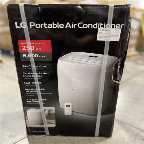 NEW! - LG 6,000 BTU Portable Air Conditioner Cools 250 Sq. Ft. with Dehumidifier in White
