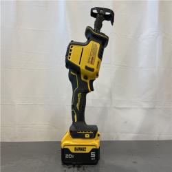 AS-IS - DEWALT ATOMIC 20V MAX Cordless Brushless Compact Reciprocating Saw and (1) 20V MAX Premium Lithium-Ion 5.0Ah Battery