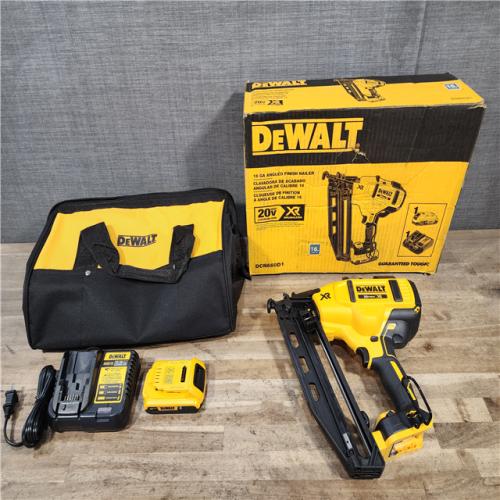 HOUSTON LOCATION - AS-IS DeWalt DCN660D1 20V 16 Gauge Cordless Angled Finish Nailer Kit W/ 2Ah Battery