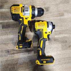 HOUSTON LOCATION - AS-IS DEWALT 20V MAX Cordless Brushless Hammer Drill/Driver 2 Tool Combo Kit with FLEXVOLT ADVANTAGE