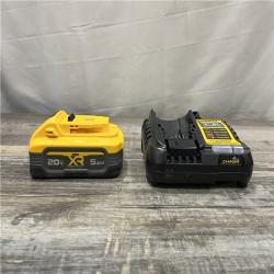 AS-IS DEWALT 20V MAX XR POWERSTACK Lithium-Ion Battery Starter Kit with 5.0Ah Battery and Charger