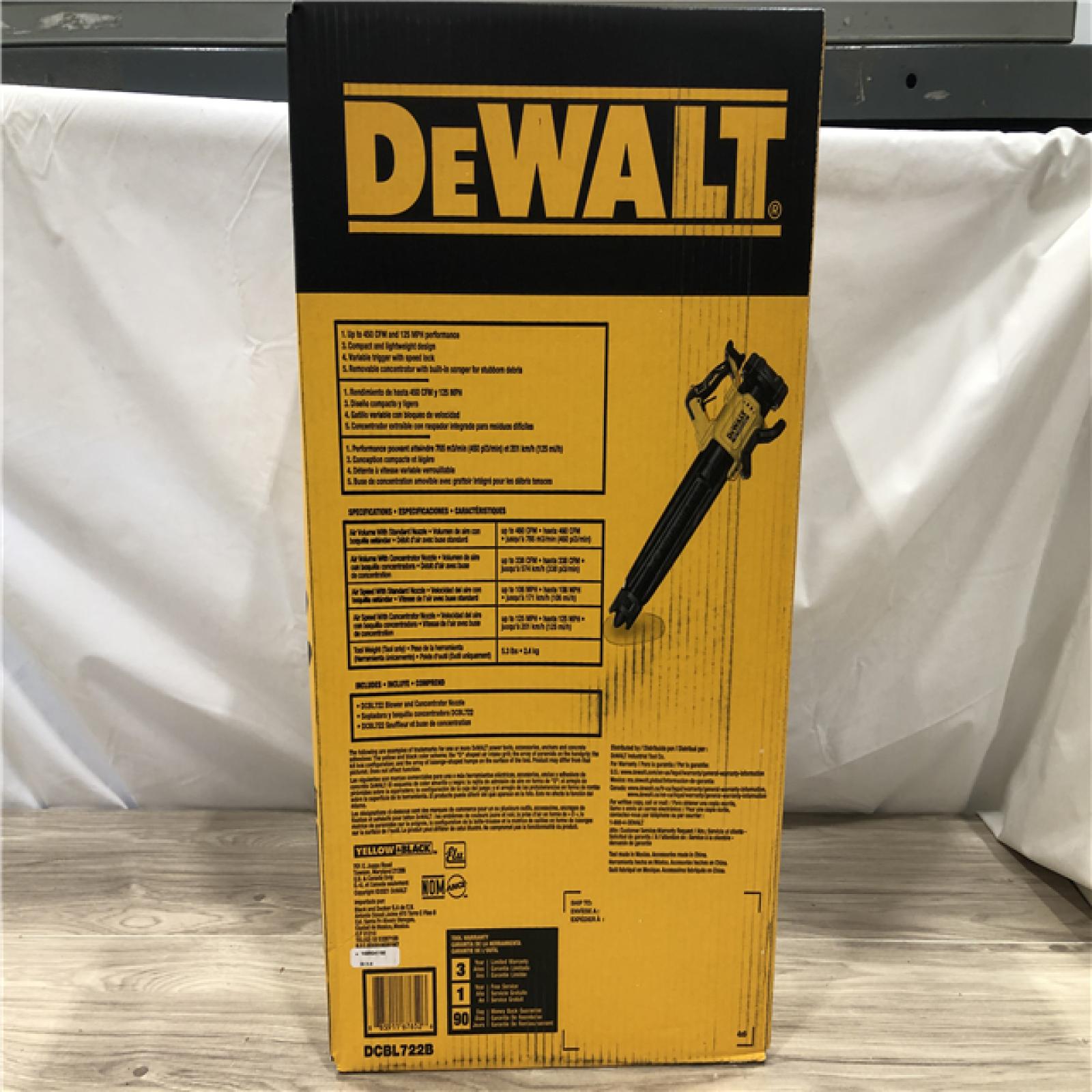 NEW! - DEWALT 20V MAX 125 MPH 450 CFM Cordless Blower (Tool Only)