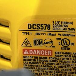 AS-IS DEWALT FLEXVOLT 60V MAX Cordless Brushless 7-1/4 in. Circular Saw with Brake (Tool Only)
