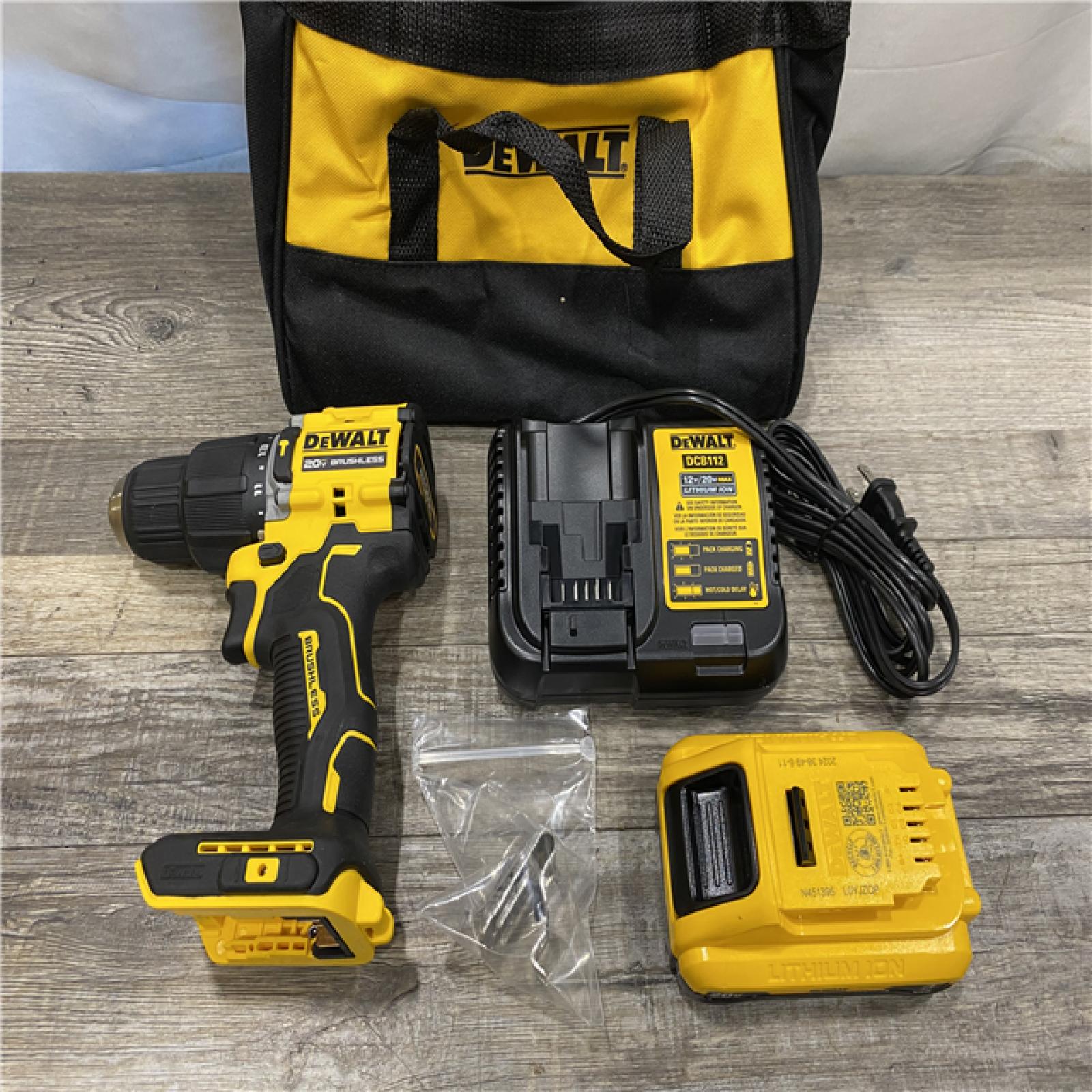 AS-IS DEWALT ATOMIC 20V Cordless 1/2 in. Compact Hammer Drill Kit