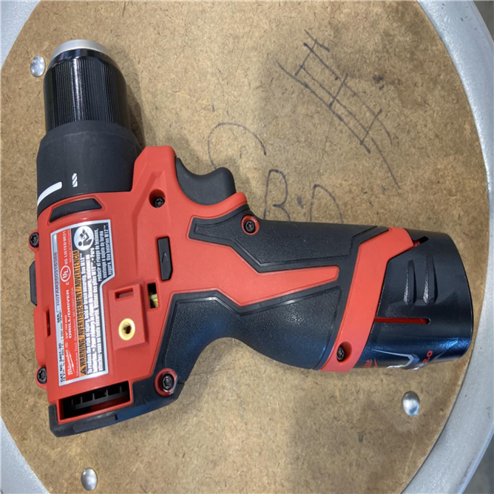 AS-IS Milwaukee Tool M12 3/8 in. Brushless Cordless Drill/Driver Kit (Battery & Charger)