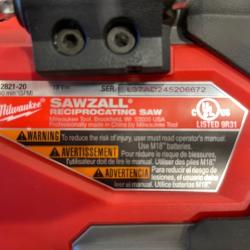 AS-IS Milwaukee FUEL GEN-2 18V Lithium-Ion Brushless Cordless SAWZALL Reciprocating Saw (Tool-Only)
